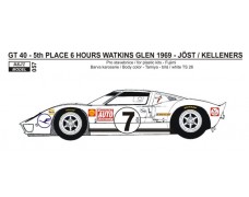 Decal – Ford GT 40 - Watkins Glen 1969 – Joest / Kelleners